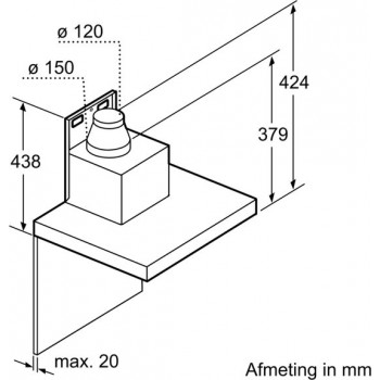 Bosch DWB97CM50 - Serie 6 - Wandschouwkap
