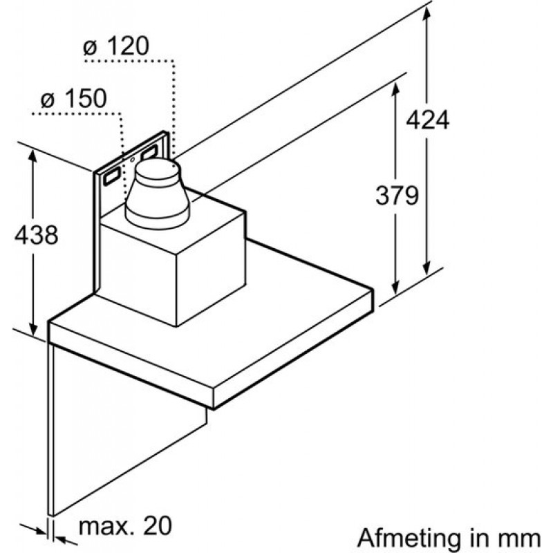 Bosch DWB97CM50 - Serie 6 - Wandschouwkap