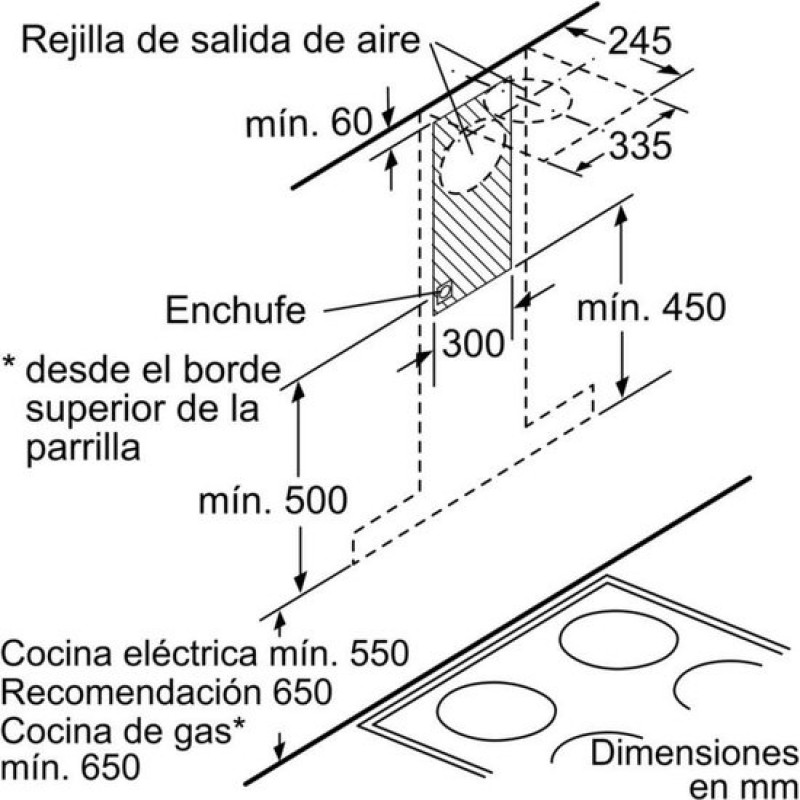Bosch wandschouwkap DWB97JP50