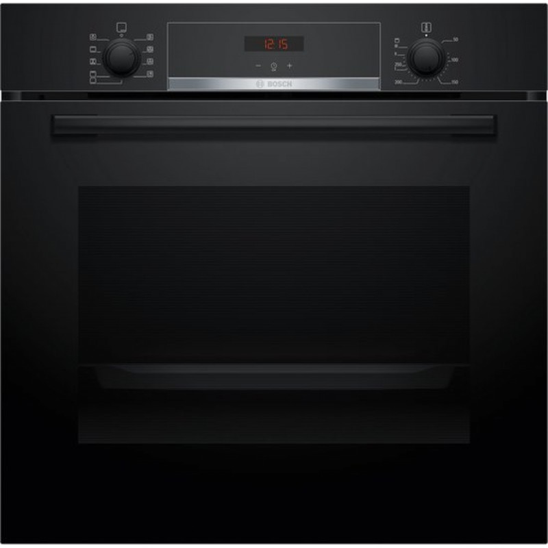 Bosch HBA514BB3 - Serie 4 - Inbouwoven - 71 l - Zwart - Eenvoudig te reinigen met hydrolyse - Zwart