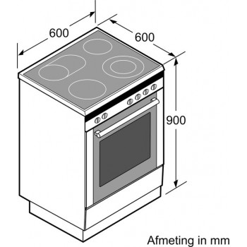 Bosch HLN39A050U - Serie 4 - Vrijstaande Inductieformuis