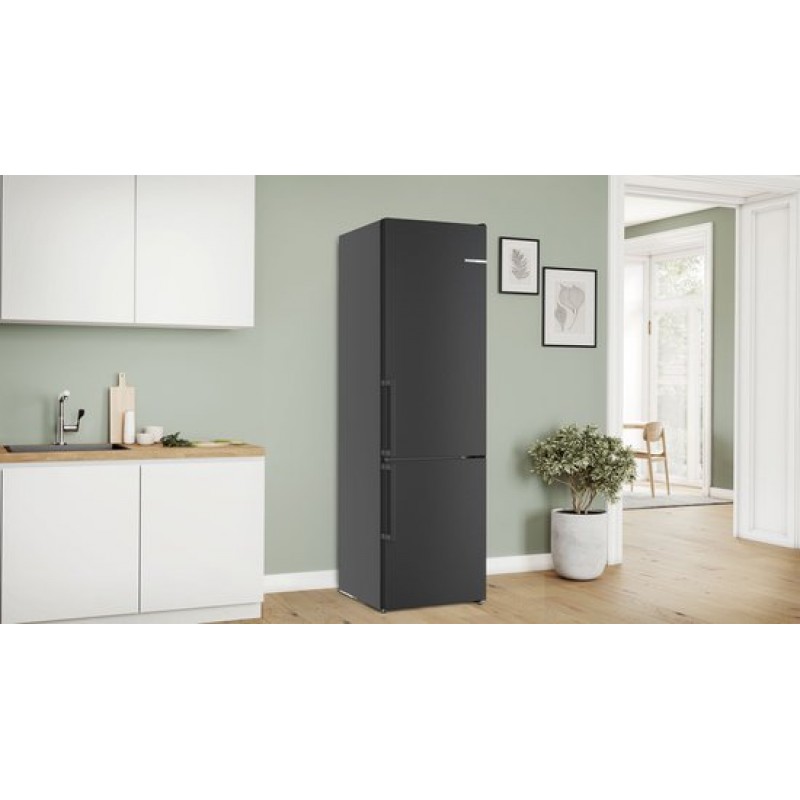 Bosch - KGN39VXAU - Serie 4 - Koel-vriescombinatie - 203 x 60 cm - Zwart - Total No Frost nooit meer ontdooien - Energielabel A - VitaFresh XXL