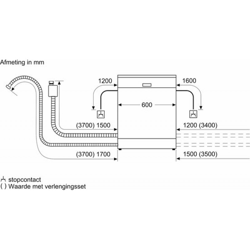Bosch Serie 2 SMS25AW05E Vrijstaand 12couverts  vaatwasser