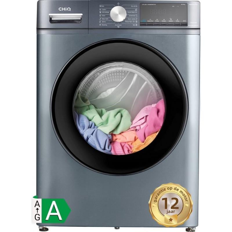 CHiQ CFL80-14586IM3XA - Wasmachine - 8 KG - Space Pro - 16 programma's - AI Smart - Stoomwassen & Quick Wash Energieklasse A