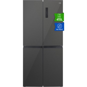 CHiQ CCD415NEI4E - Amerikaanse koelkast - 415 Liter - No Frost - 4 Deuren - Inverter Compressor - LED Display - Metal Cooling