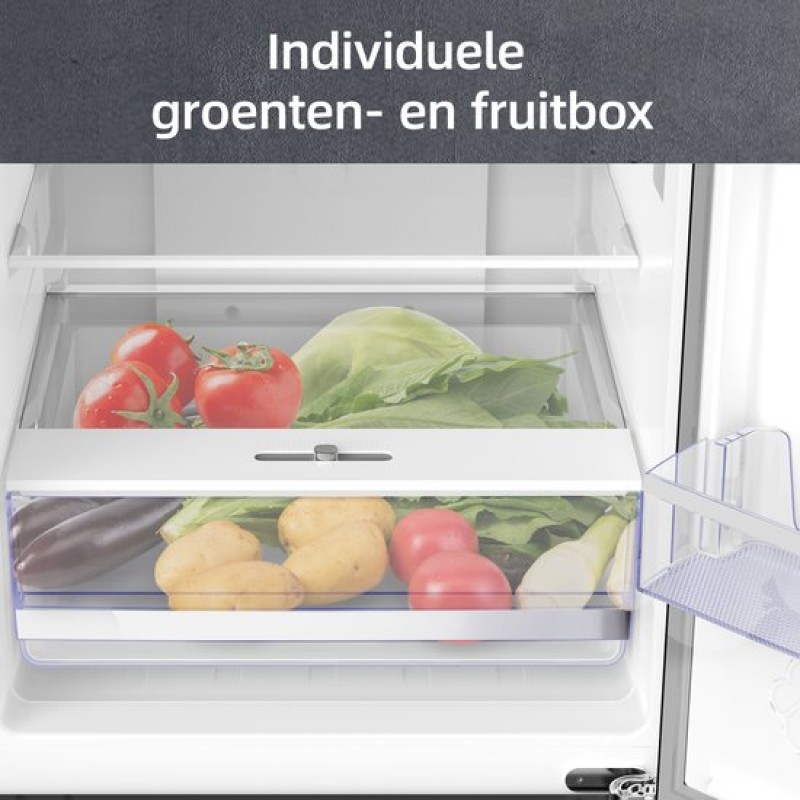 CHiQ CID282NEIBE - Koel-vriescombinatie - 282 Liter - No Frost - Inverter Compressor - LED Display - 37 dB - 3 Deuren 