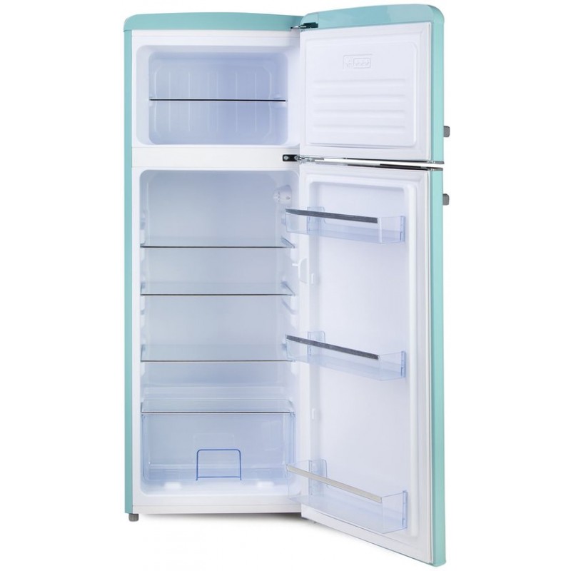 DOMO DO91705R Retro Koelkast - Koelvriescombinatie - D - 206 L - Blauw