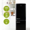 DOMO DO91706R Retro Koelkast - Koelvriescombinatie - Energieklasse D - 191 L - Zwart