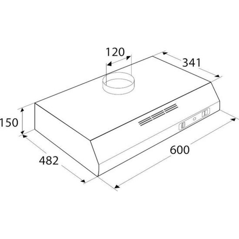 ETNA AO460ZT - Onderbouw Afzuigkap - ZWART