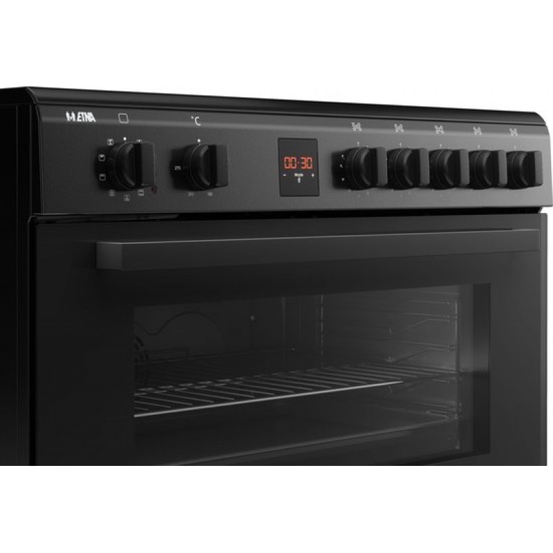 ETNA FI590ZWA - Inductiefornuis 90 cm - Zwart glas - 3-fase