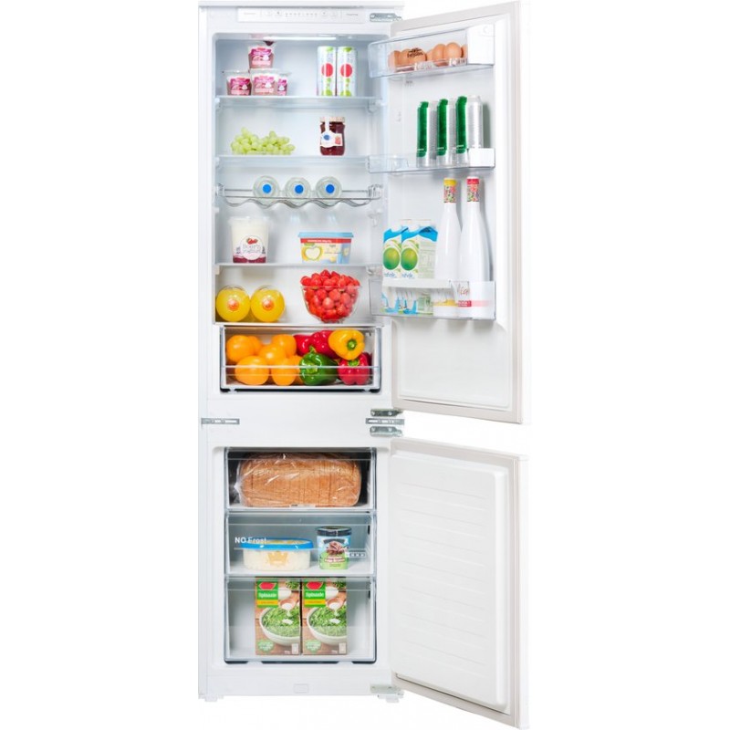 Everglades EVBI6032 - Inbouw Koel-vriescombinatie - No Frost - E - Elektronisch - Super Freeze - Wijnrek - Sleep Deur