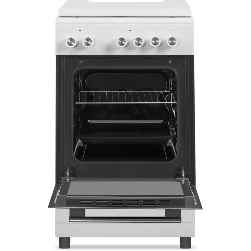 Everglades EVCK5100 - Vrijstaand Elektrisch Fornuis - 4 Kookzones - Oven: 48 Liter - 50 CM