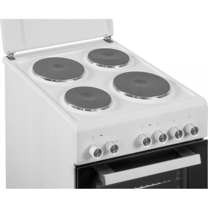 Everglades EVCK5100 - Vrijstaand Elektrisch Fornuis - 4 Kookzones - Oven: 48 Liter - 50 CM