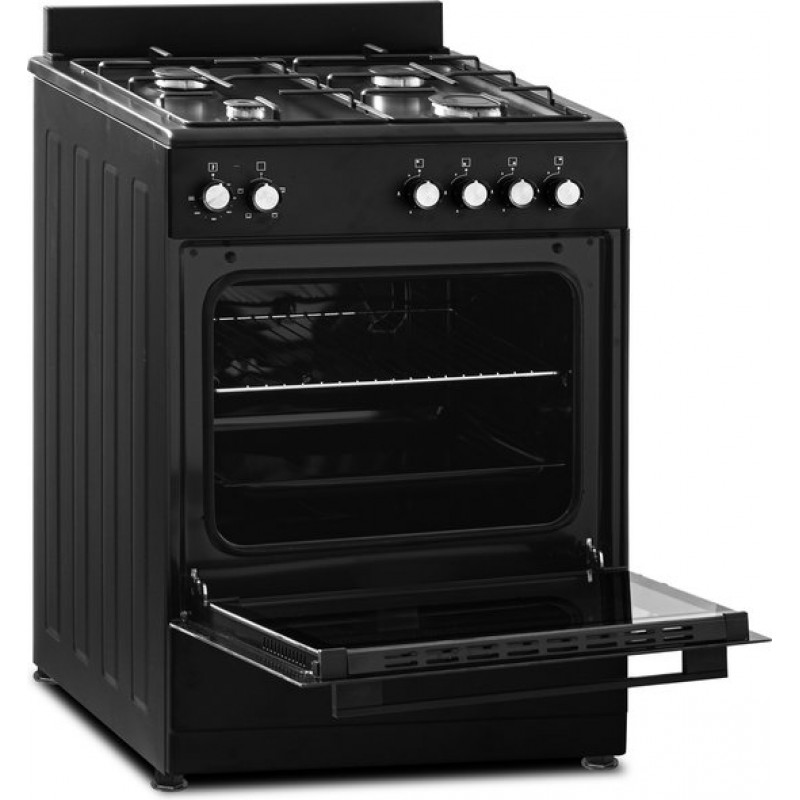 Everglades EVCK6010 - Gasfornuis - Mat Zwart - 60CM - 62 Liter