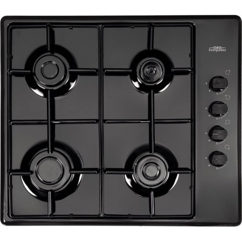 Everglades EVFH8018 Opzet Gaskookplaat Zwart