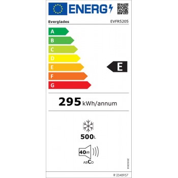 Everglades EVFR5205 - Vrieskist - 500 Liter - E Klasse - Digitaal - Wit 