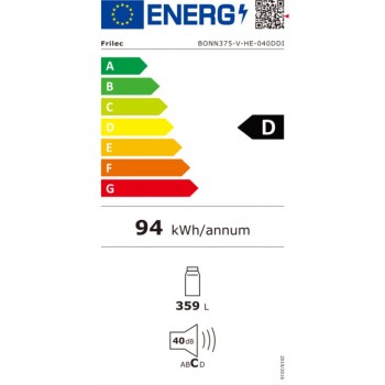 Frilec BONN375-V-HE-040DDI - Kastmodel Koelkast -Digitaal Display - Met Handgreep - 359 Liter