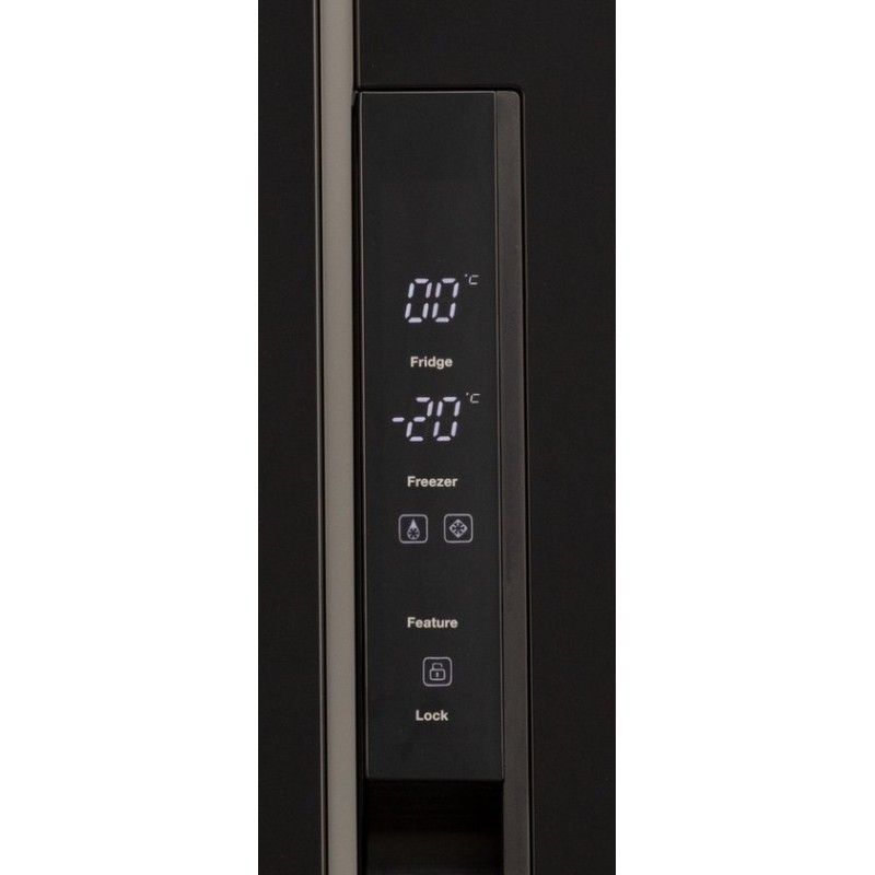 Frilec BONNSBS-238-200EB - Amerikaanse koelkast - Display - Zwart