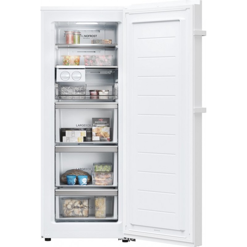 Haier H4F226WDH1 - Vrijstaande Diepvriezer - 226L - Geschikt voor schuur (tot -15°C ) - Total No Frost - Geconnecteerd - Energieklasse D - Externe Touchscreen Display - Ijsblokjesmaker - Omschakelbaar naar koelkast