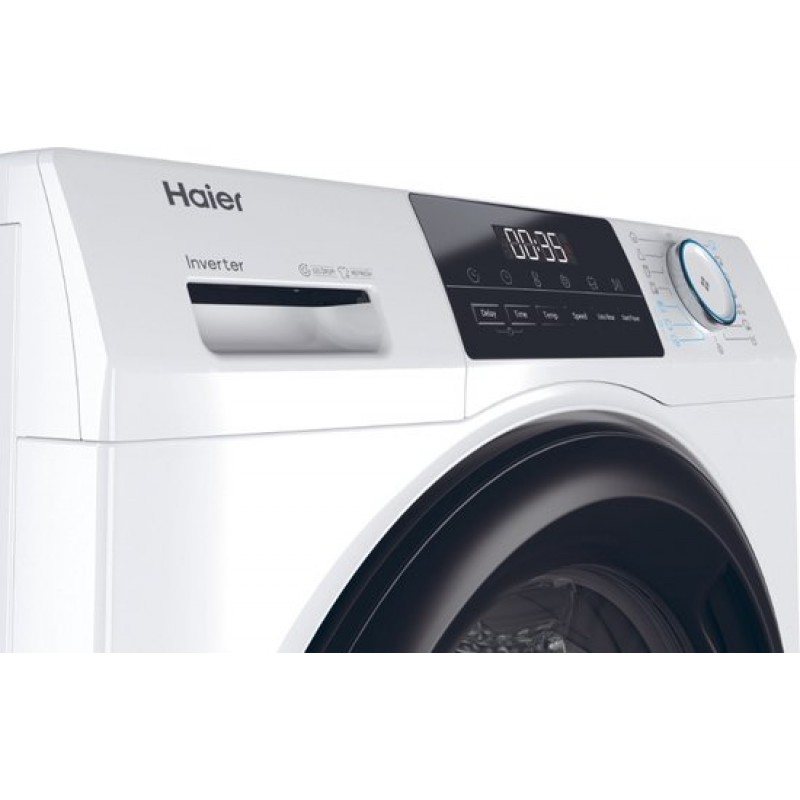 Haier HW80-BP14929A-S - Wasmachine - 8kg - A - Extra stil 70 dB - Stoombehandeling - Antibacteriële Behandeling ABT - 16 programma’s