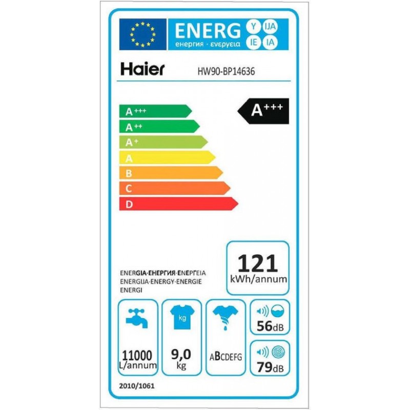 Haier HW90-BP14636 - Wasmachine