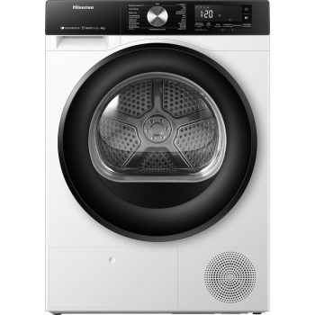 Hisense 3S Serie DH3S802BW2 - Wasdroger met Energielabel D - Warmtepompdroger - 8kg - ConnectLife - Trommelverlichting - AutoDry - Allergy Care