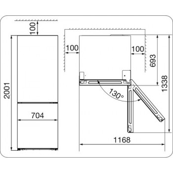 Hisense RB645N4BID - Vrijstaande koel-Vriescombinatie - 70cm breed - 495 Liter - No Frost - Fast Freeze - Metal-Tech Cooling - RVS - Energieklasse D