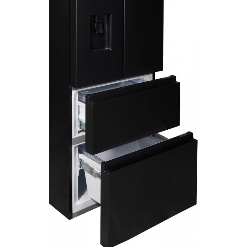 Hisense -RF632N4WFE -Amerikaanse koelkast -Zwart -70 cm breed