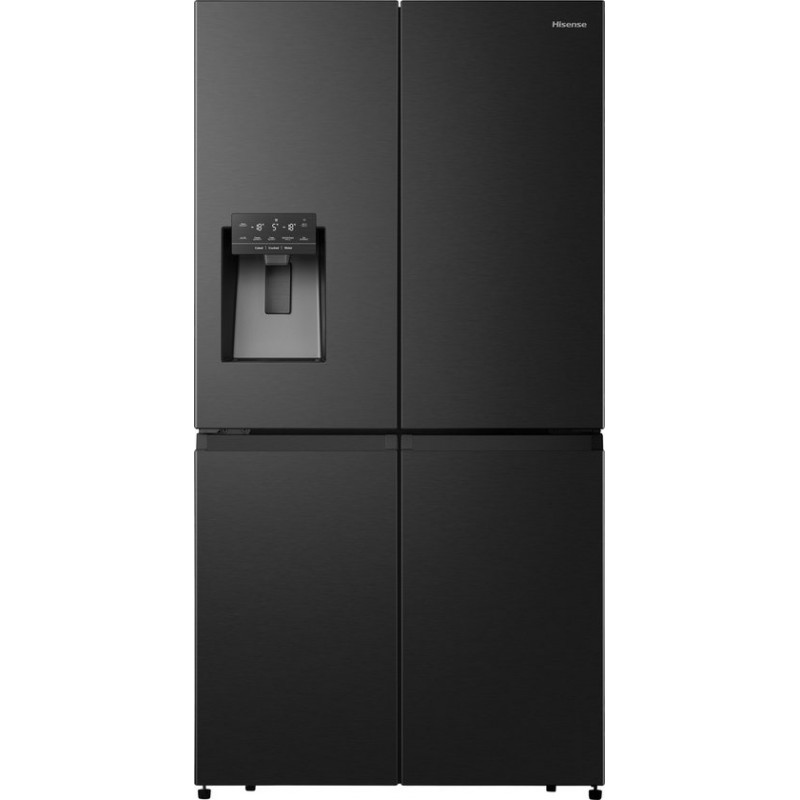 Hisense RQ760N4SBFE - Amerikaanse koelkast - No-Frost - 178 cm hoog - 540 liter - Energielabel E - Invriesvermogen 9 kg/24u - Geluidsniveau 37 dB - LED Display - SuperCool - FastFreeze - Deuralarm - Interverter Compressor - ConnectLife