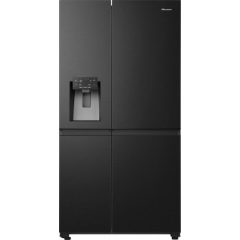 Hisense RS818N4TFC - Amerikaanse koelkast - Energielabel C - Water- ijsdispenser - Metal Cooling - No Frost - Zwart- Multi-Air Flow - Fast Freeze - 35dB A - Inverter Compressor - 632 Liter