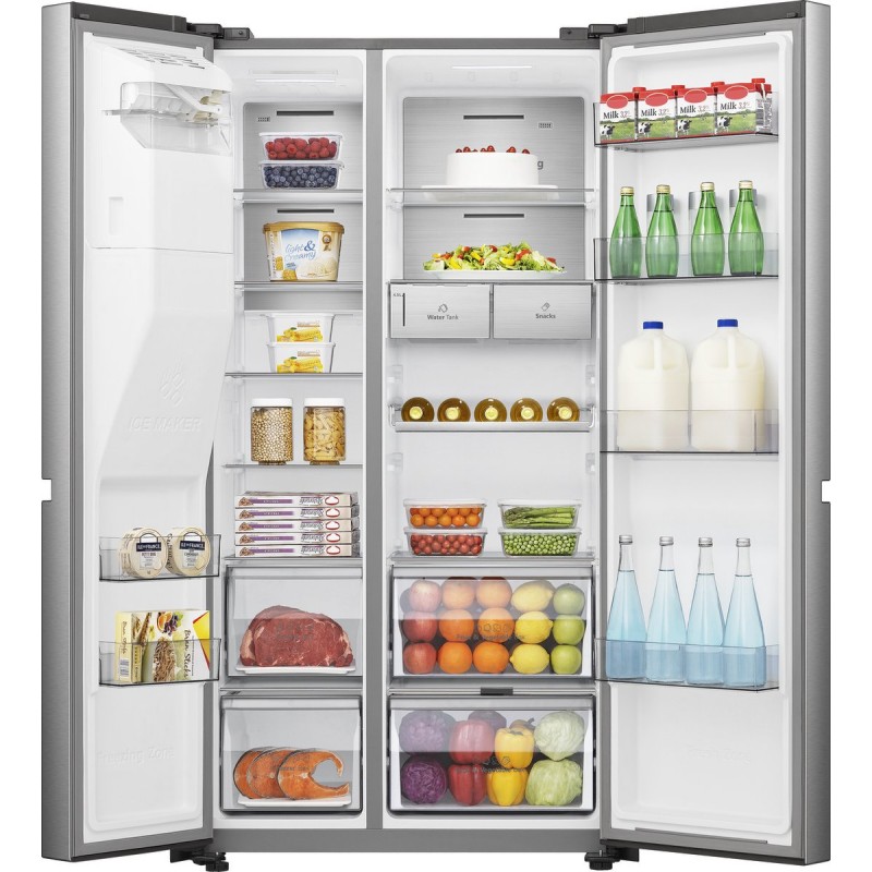 Hisense RS818N4TIE | Amerikaanse koelkast | RVS