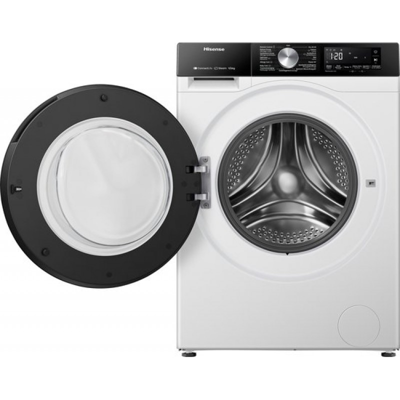 Hisense WD3S9043BW3 - Was-droogcombinatie - Energieklasse A (-30) - 9 kg wassen / 6 kg drogen - 1400 toeren - Connectlife WiFi - Stoomfunctie - LED display - Inverter motor - Wit