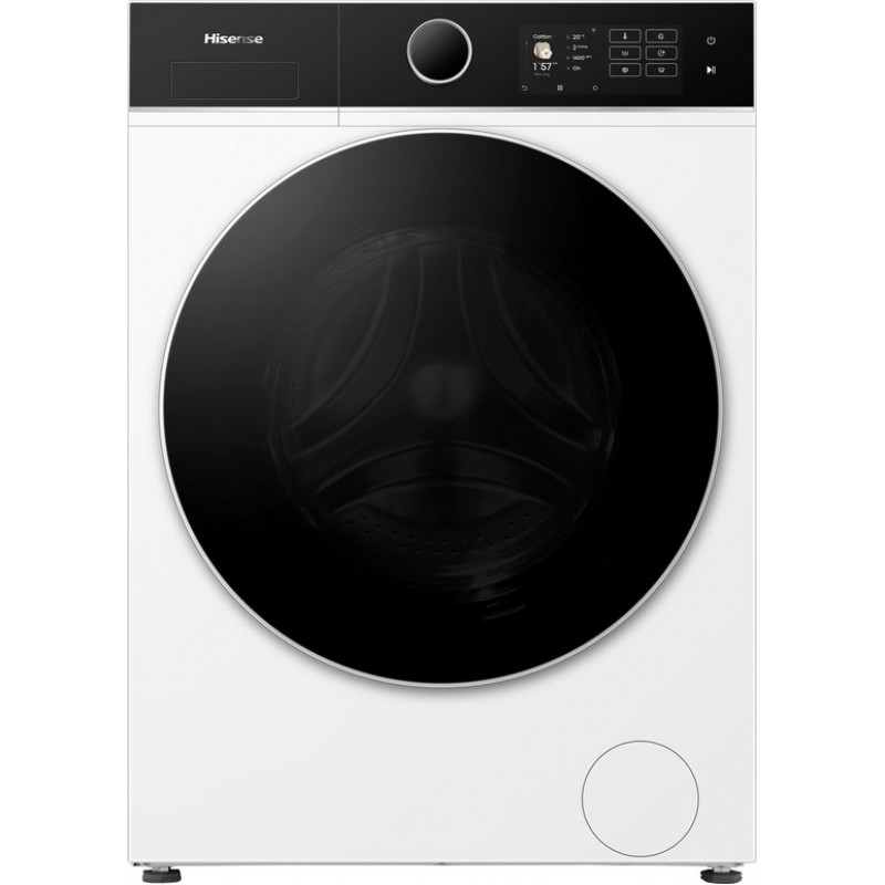 Hisense WD5I8043BWF Was-droogcombinatie – 8 kg wassen / 5 kg drogen – 1400 toeren – Slimline 47 cm – Energieklasse A(-30%) – iPlay Display – Wash & Dry 49 min – Stoomfunctie – WiFi – Trommelverlichting - Connectlife App