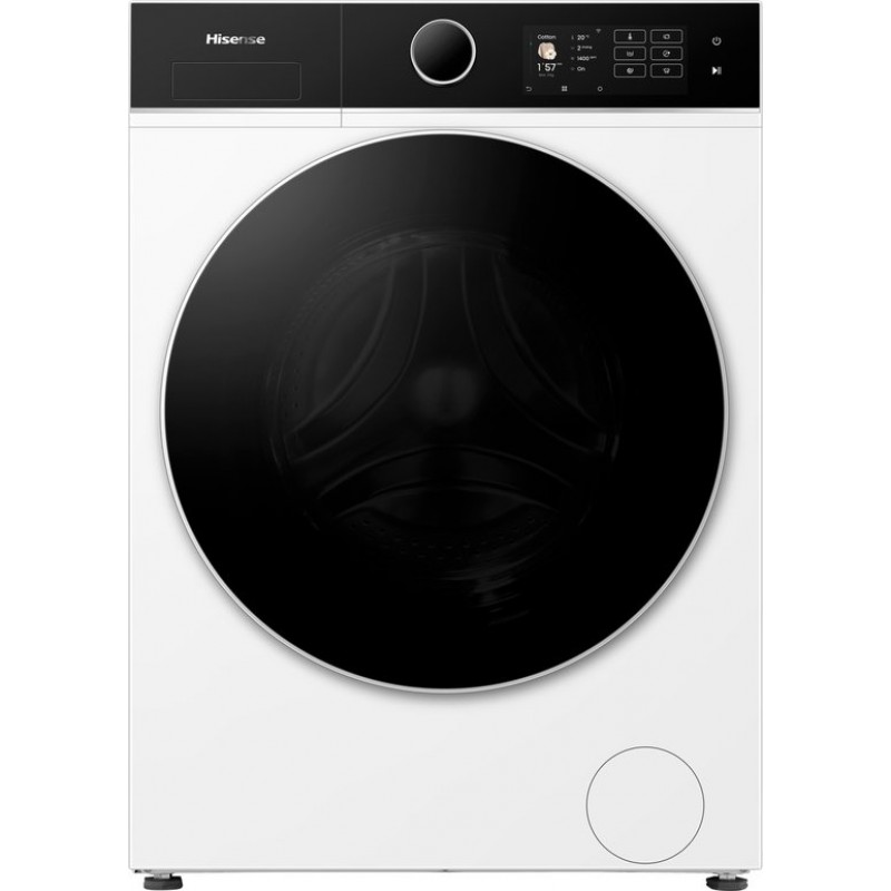 Hisense WF5I8043BWF Wasmachine – 8 kg – 1400 toeren – Energieklasse A(-30%) – Slimline 47 cm – iPlay Display – Power & Quicker Wash – WiFi – Connectlife App – Stoomfunctie – Trommelverlichting