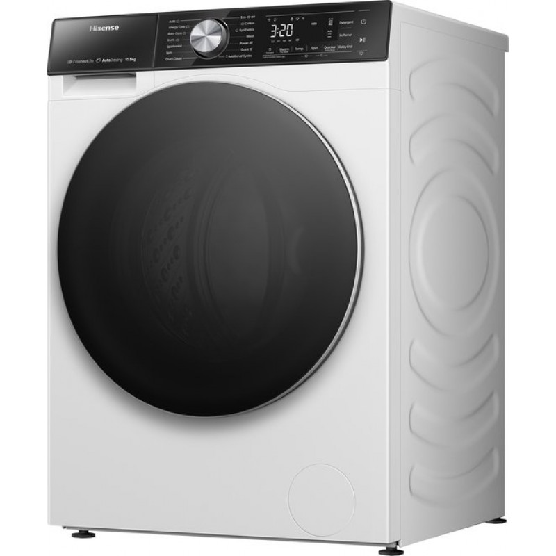 Hisense WF5S9045BW 5S Serie Wasmachine - Energielabel A-30% - 9kg - Connectlife WiFi-bediening - Auto Dose - Stoomfunctie - Snel 15'