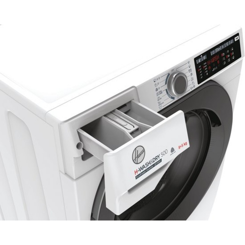 HooverHD 485AMBB/1-S - Was-droogcombinatie - 8+5kg - A/D - Extra stil (77 dB) - Perfect Care - 14 programma’s - Geconnecteerd - 10 jaar garantie op onderdelen