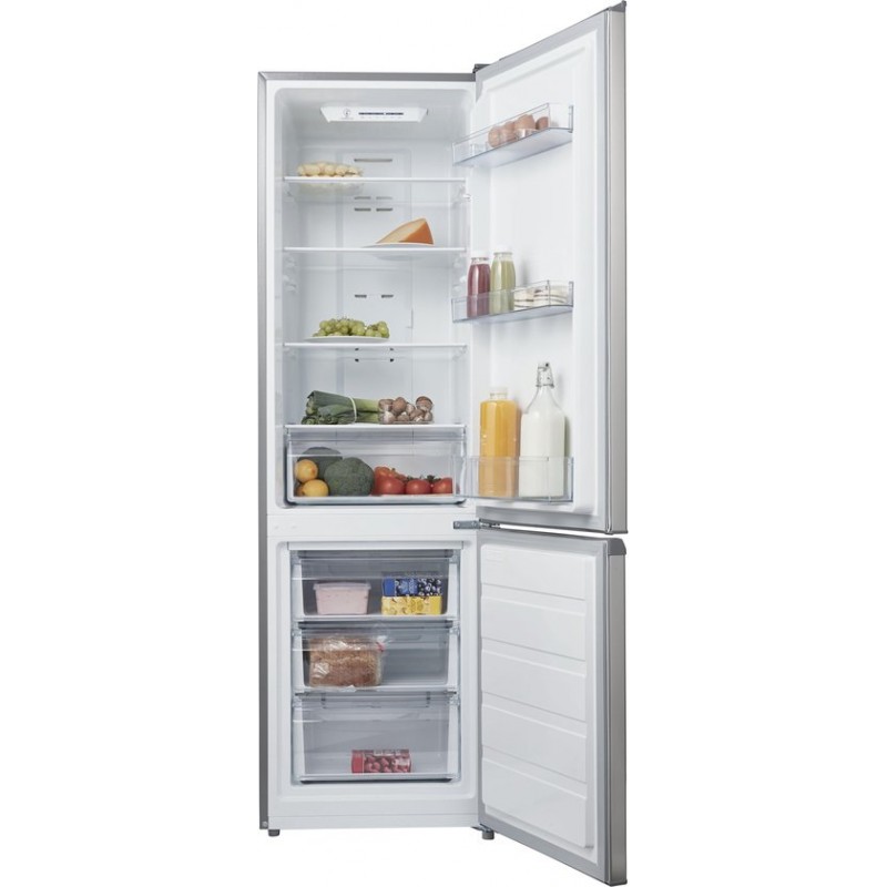 Inventum KV1808R No Frost energiezuinige koel-vriescombinatie - 180 cm hoog - 270 liter - Superkoelen - Supervriezen - Energielabel D - Vrijstaand - RVS