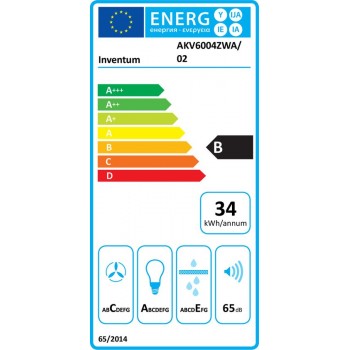 Inventum AKV6004ZWA - Vlakscherm afzuigkap - 60 cm - 325 m3/h - 3 standen - Zwart
