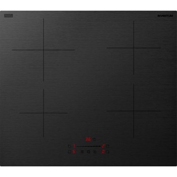 Inventum IKI6028MAT - Inbouw inductie kookplaat - 60 cm - 4 kookzones - 1- of 2-fase - Randloos - Matzwart
