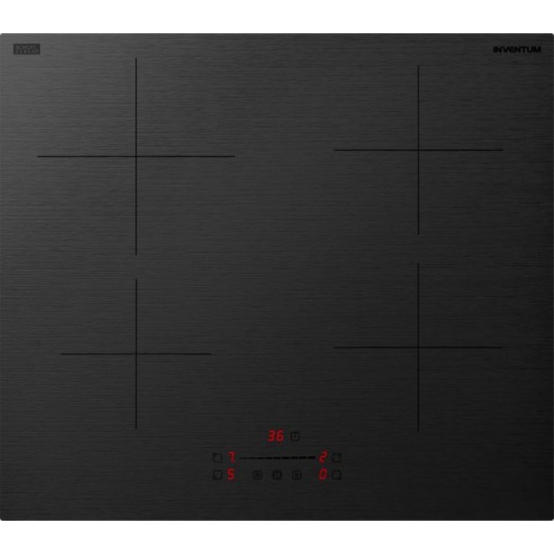 Inventum IKI6028MAT - Inbouw inductie kookplaat - 60 cm - 4 kookzones - 1- of 2-fase - Randloos - Matzwart