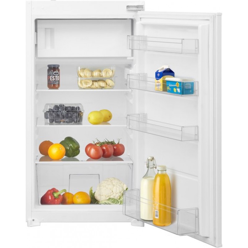 Inventum IKV1022S 102 cm energiezuinige inbouw koelkast - Met vriesvak - Stil - Superkoelen - Supervriezen - Deuralarm - Vakantiestand - 139 liter - Sleepdeur - Wit