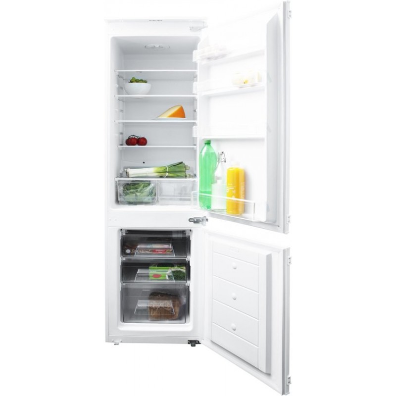 Inventum IKV1782S 178 cm inbouw koel-vriescombinatie - 242 liter - Koelkast met vriesvak 60 liter - 2 groentelades - Led-verlichting - Sleepdeur - Wit