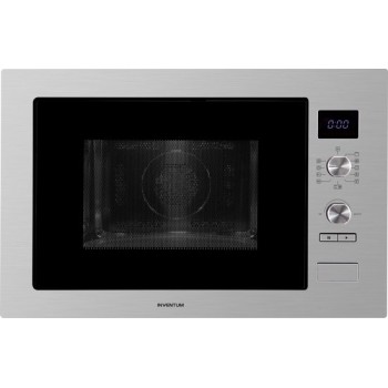 Inventum IMC6032F - Inbouw combi-oven - Hetelucht - Magnetron - Grill - 32 liter - 38 cm hoog - Tot 220 graden - RVS-Zwart
