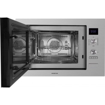 Inventum IMC6032F - Inbouw combi-oven - Hetelucht - Magnetron - Grill - 32 liter - 38 cm hoog - Tot 220 graden - RVS-Zwart