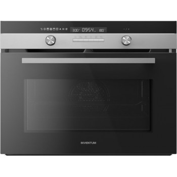 Inventum IMC6150RK - Inbouw combi-oven - Hetelucht - Magnetron - Grill - 50 liter - 45 cm hoog - Tot 250 graden - Zwart/RVS