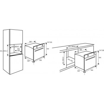 Inventum IMC6150RK - Inbouw combi-oven - Hetelucht - Magnetron - Grill - 50 liter - 45 cm hoog - Tot 250 graden - Zwart/RVS