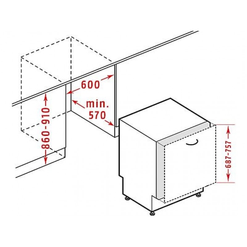 Inventum IVW6035AXL - Inbouw Vaatwasser - 15 couverts - 9 programma’s - SteamWash - Besteklade - Stil - BLDC motor - 60 cm breed - Volledig ingebouwd - Energielabel D