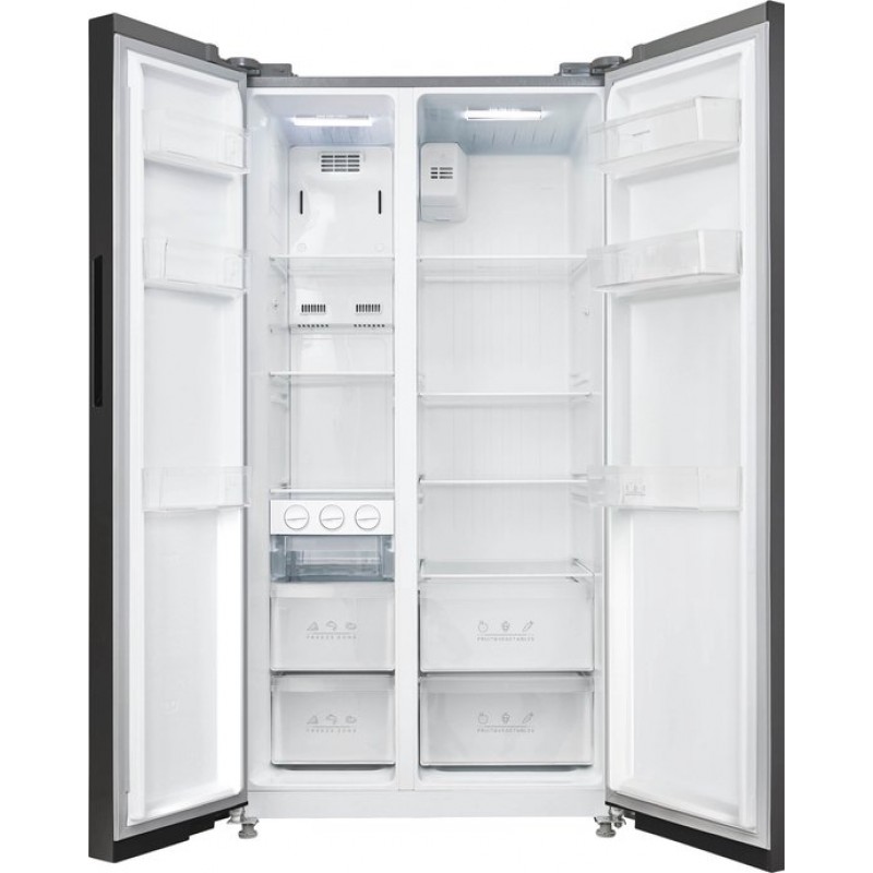 Inventum SKV0178B - Amerikaanse koelkast - 2 deuren - No Frost - Superkoelen - Supervriezen - 555 liter - Zwart