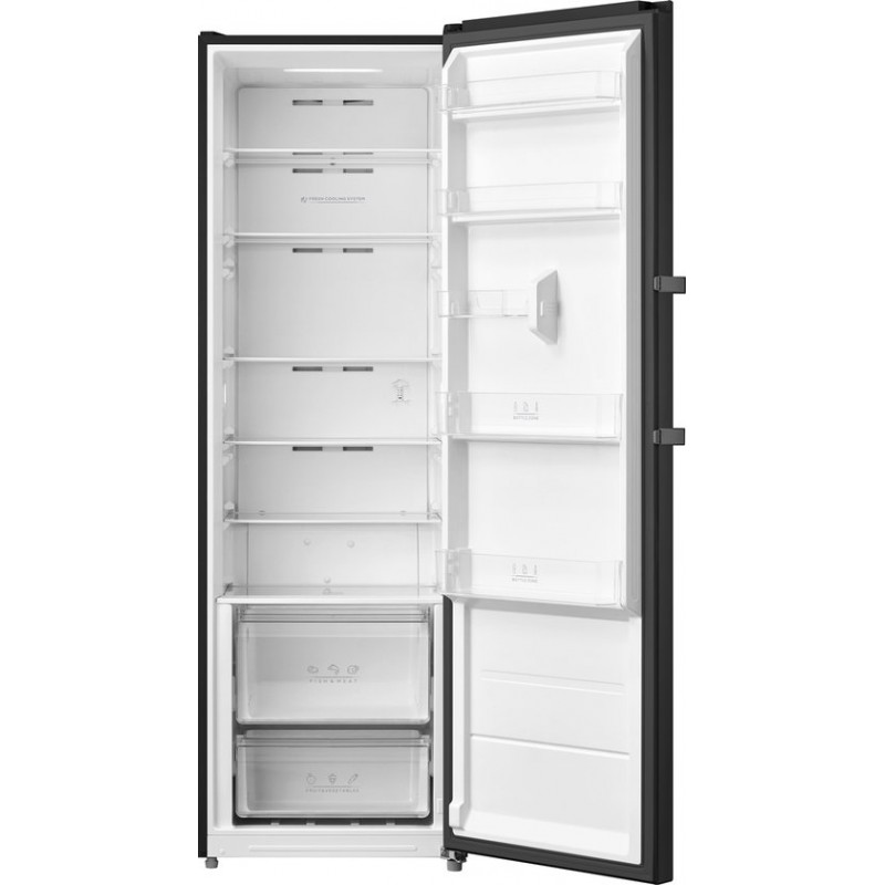 Inventum KK1850B - Vrijstaande koelkast - Kastmodel - Superkoelen - 362 liter - 185 cm hoog - 6 plateaus - Zwart RVS