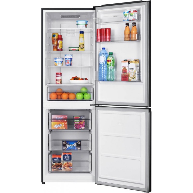 Inventum KV1840B No Frost energiezuinige koel-vriescombinatie - 184 cm hoog - 327 liter - Superkoelen - Supervriezen - Energielabel C - Vrijstaand - Zwart